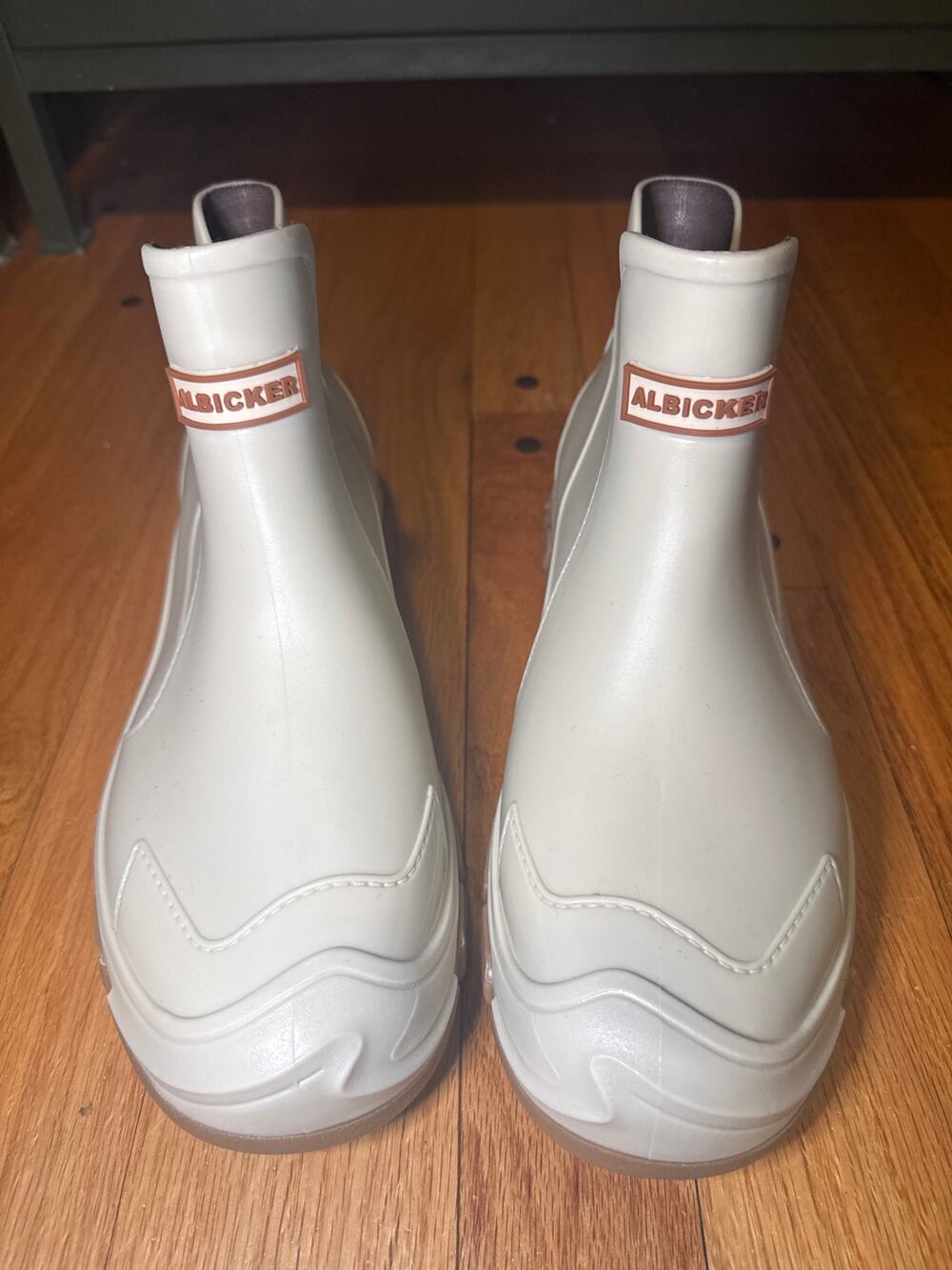 NEW Albicker Rain Boots EU 45 Waterproof Rubber Off White Unisex Mud Garden